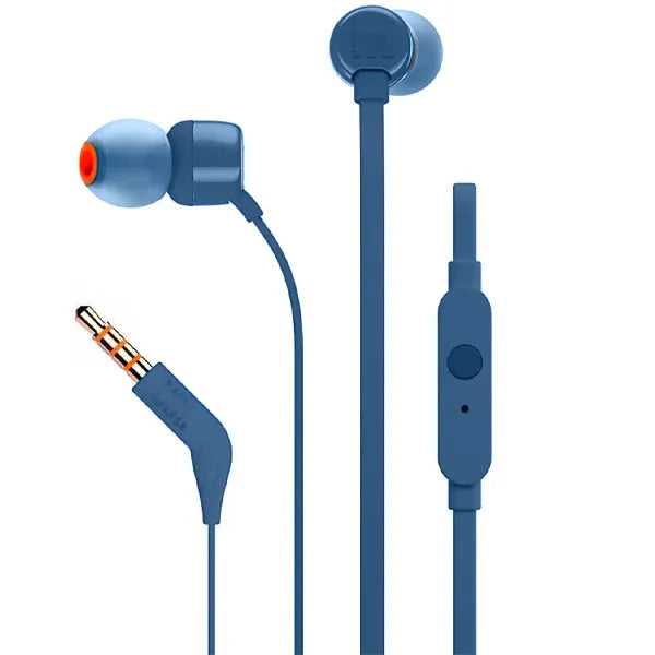 Fone de Ouvido JBL TUNE110 com Microfone e Cabo de 1.1 Metros - Branco.
