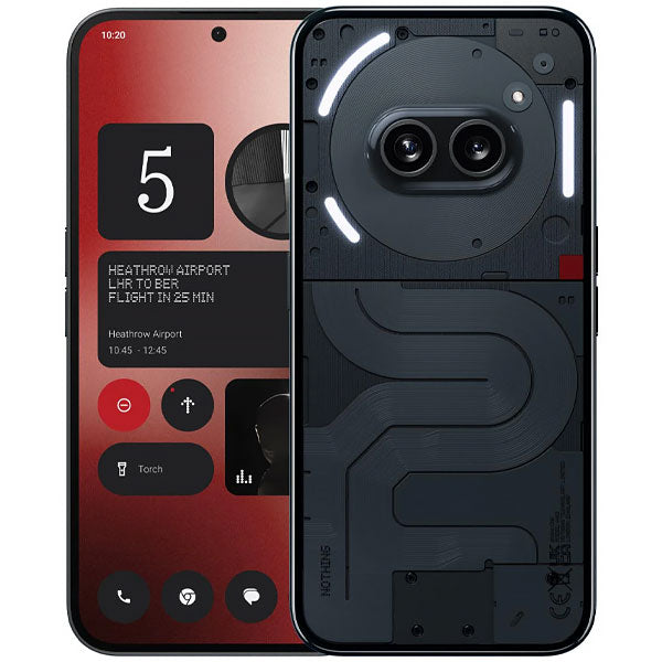 Smartphone Nothing Phone (2a) with dual cameras and advanced security features.