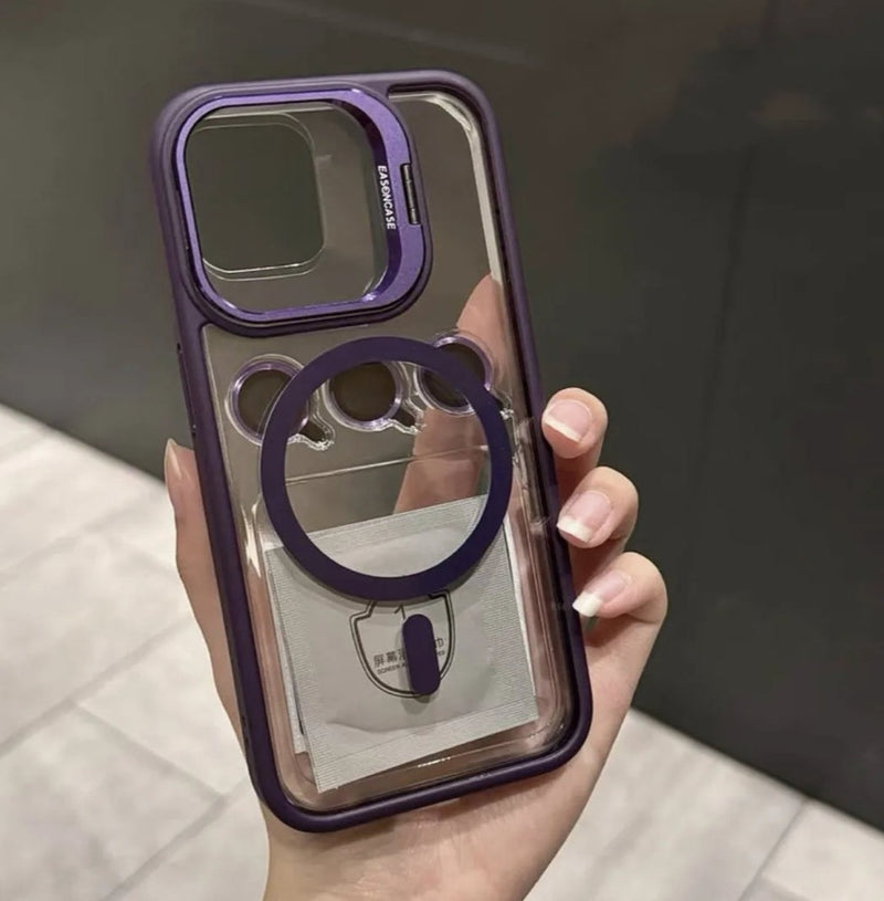 Capa Protetora Magnética Para iPhone 13 C/ Proteção De Lentes