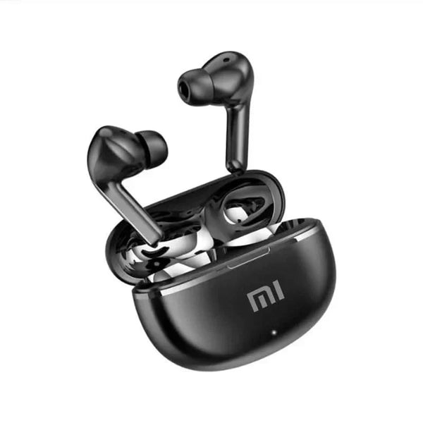 Fones de Ouvido AirSync 7 com Bluetooth 5.3 e design ergonômico em estojo de carregamento.